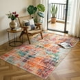 thumbnail image 1 of RUG ROBOT Abstract Living Room Rug 4'x6', Soft Modern Washable Area Rugs for Bedroom Non Slip, Ultra Thin Foldable Low Pile Carpet for Dining Room Kitchen Bathroom Office, Multi Color, 1 of 10
