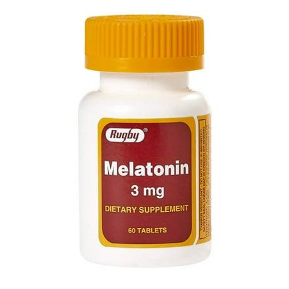 RUGBY MELATONIN 3MG TAB MELATONIN-3 MG White 60 Tablets UPC 005366412085