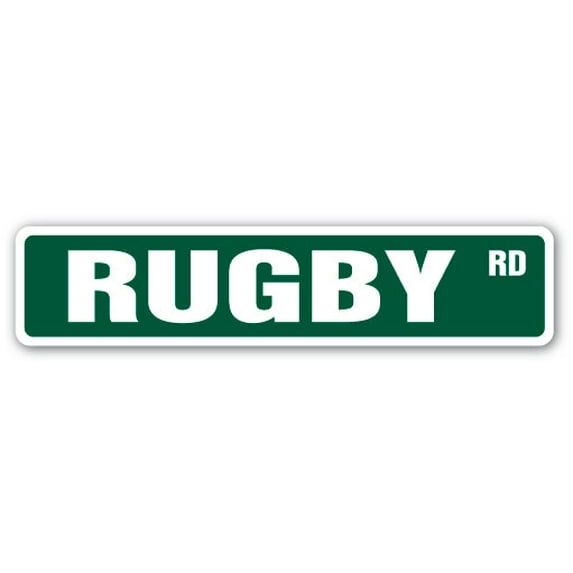 RUGBY Street Sign vest head guard ball kicking | Indoor/Outdoor | 30" Wide