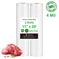 thumbnail image 1 of RUGED - 2 Rolls 11X20' Vacuum Sealer Bags Embossed Kitchen Food Saver Seal Storage Bags, 1 of 6