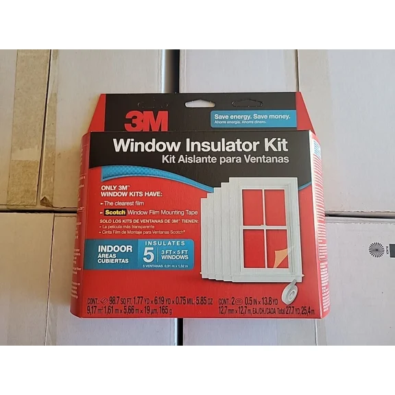 RUGED - 3M Indoor Window Insulator Kit - Pack Of 5