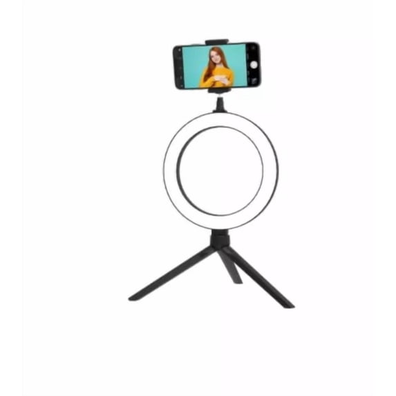 RUGED - 8” Portable LED Ring Light with Desktop Stand and Phone Holder, HaloLight