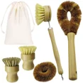 thumbnail image 1 of RUGED - Bamboo Dish Brush Set For Eco-Friendly Home Wooden Kitchen Cleaning Set 5 Pieces, 1 of 6