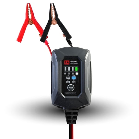 Schumacher Electric RUGGED 1A Car Battery Charger and Maintainer, 3-in-1 Solution, 6V/12V Sport, Automotive, and Marine Batteries, SC1677