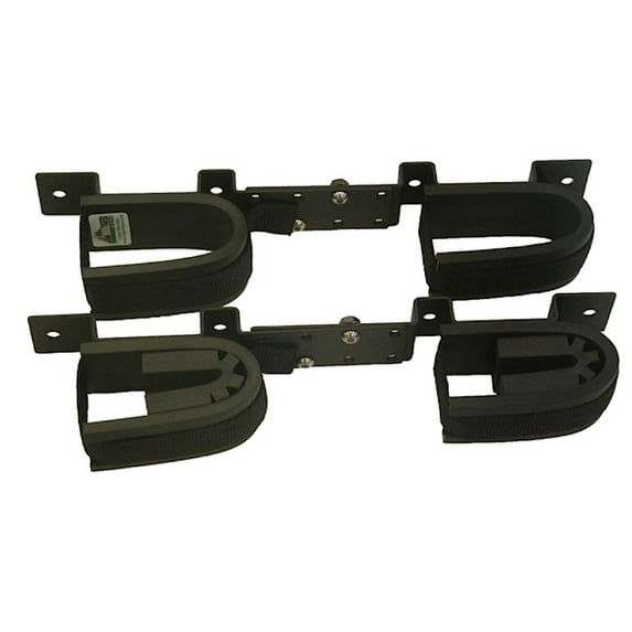 RUGGED GEAR SCREW MOUNT DOUBLE HOOK BLACK STEEL