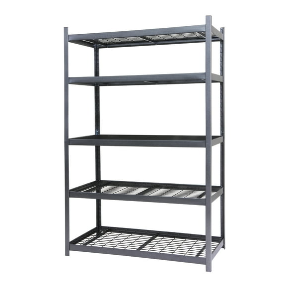 Open Box RUGGED RACK 5-Shelf Boltless Rack Wire Decking, 800lbs Per Shelf