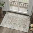 thumbnail image 1 of RUGKING Area Rug 2x3 Doormat for Bedroom Indoor Non-Slip Foldable Vintage Rug Floral Rug for Entryway  Taupe, 1 of 8