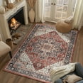 thumbnail image 1 of RUGKING Area Rug 4x6 Red Traditional Carpet, Oriental Medallion Pattern Non Slip Indoor Rug for Living Room Bedroom, 1 of 8
