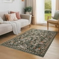 thumbnail image 1 of RUGKING Area Rugs For Living Room 4X6 Washable Oriental Rug Floral Print Mat Thin Traditional Carpet For Bedroom Hallway Kitchen Orange/Green, 1 of 9