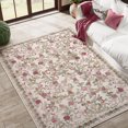 thumbnail image 1 of RUGKING Area Rugs For Living Room 5X7 Washable Oriental Rug Floral Print Mat Thin Traditional Carpet For Bedroom Hallway Kitchen Red/Green, 1 of 10