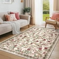 thumbnail image 1 of RUGKING Area Rugs For Living Room 8X10 Washable Oriental Rug Floral Print Mat Thin Traditional Carpet For Bedroom Hallway Kitchen Red/Green, 1 of 9