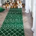 thumbnail image 1 of RUGKING Christmas Area Rug 2x6 Moroccan Runner Kitchen Rug Washable Non Slip Diamond Carpet Holiday Decor for Bedroom Kitchen Living Room Green, 1 of 5