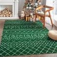 thumbnail image 1 of RUGKING Christmas Area Rug 6x9 Moroccan Modern Washable Non Slip Thin Diamond Holiday Decor Carpet for Bedroom Living Room Green, 1 of 5