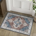 thumbnail image 1 of RUGKING Doormat 2x3 Entryway Bohemian Non-Slip Washable Indoor Small Area Rug Persian Oriental Floral Print Accent Rug for Bedroom Bathroom Dining Room Red/Blue, 1 of 9