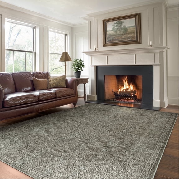 RUGKING Rugs For Living Room 8X10 Indoor Vintage Floor Decor Carpet Washable Orental Rug for Bedroom Hallway Coffee