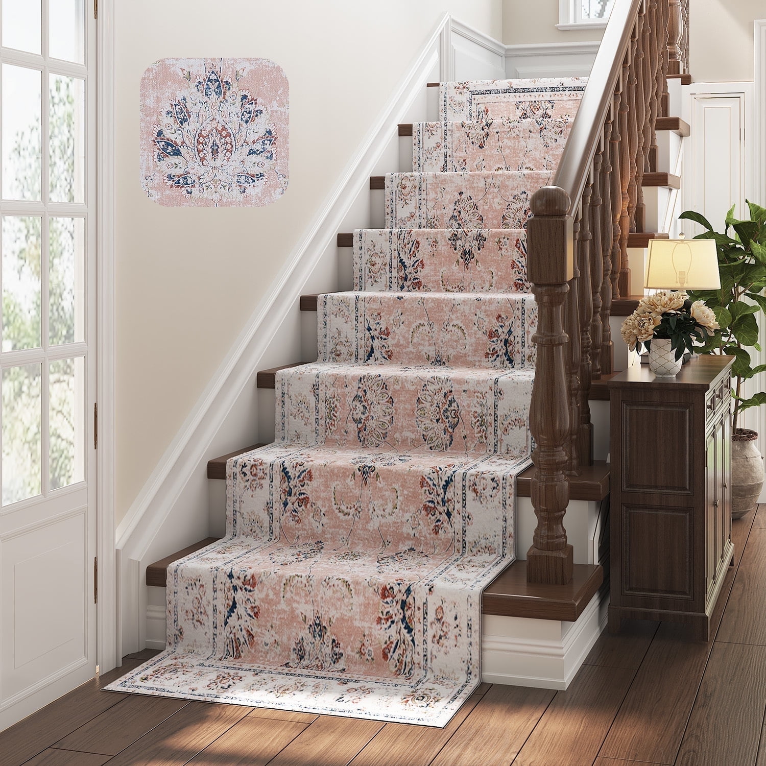 RUGKING Runner Rug 2x12 Vintage Printed Pink rug Stairway Rug For Hallway Kitchen - Walmart.com
