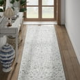 thumbnail image 1 of RUGKING Runner Rug 2x5, Non Slip Traditional Area Rug Low Pile Machine Washable Rugs for Entryway, Hallway, Kitchen and Corridor, Floral Grey, 1 of 7