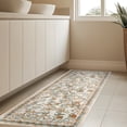 thumbnail image 1 of RUGKING Runner Rugs For Kitchen 2X6 Retro Orental Rug Floral Print Mat Thin Traditional Carpet For Hallway Bathroom Hallway Taupe/Red, 1 of 9