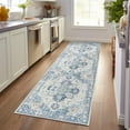 thumbnail image 1 of RUGKING Vintage Runner Rug 2x7 Blue Foldable Medallion Runnner Distressed Non Slip Indoor Thin Rug for Entryway Hallway Kitchen Bedroom, 1 of 8