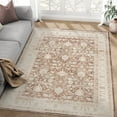 thumbnail image 1 of RUGKING Washable Vintage Non-Slip Bedroom Rug Taupe Soft Dining Room Rug Large Indoor Rug for Kitchen Office, 5'x7', 1 of 8