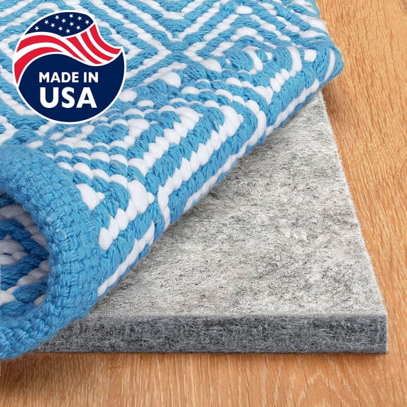 RUGPADUSA, 8'x10', 100% Felt Rug Pad (1/2" Thick), Safe for All Floors, Low-VOC, Made in the USA, 2-Year Warranty