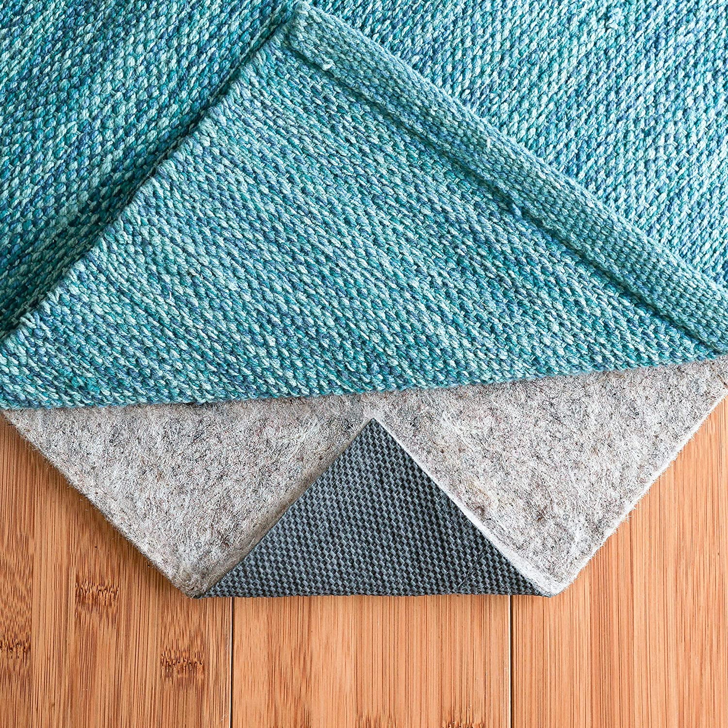 RugPadUSA - Basics - 7'6 inch x 9'6 inch - 1/2 inch Thick - 100% Felt - Protective Cushioning Rug Pad - Safe for All Floors and Finishes Including
