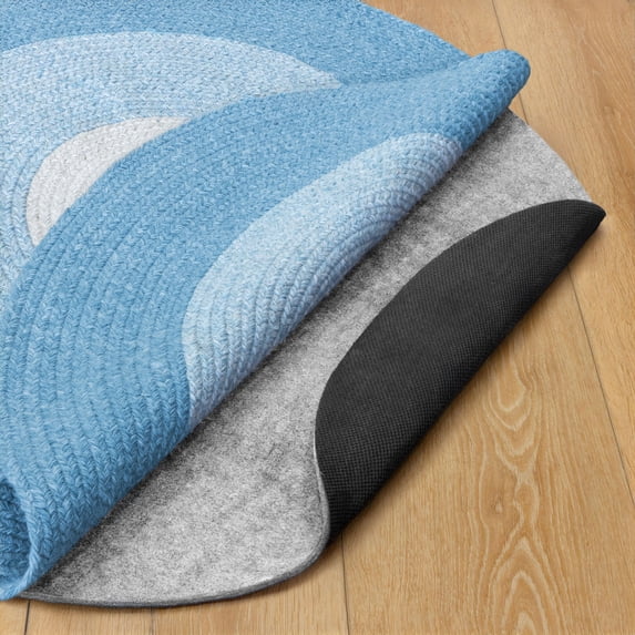 RUGPADUSA - Dual Surface - 6' Round - 1/8" Thick - Felt + Rubber - Non-Slip Backing Rug Pad - Adds Low-Profile Comfort and Protection