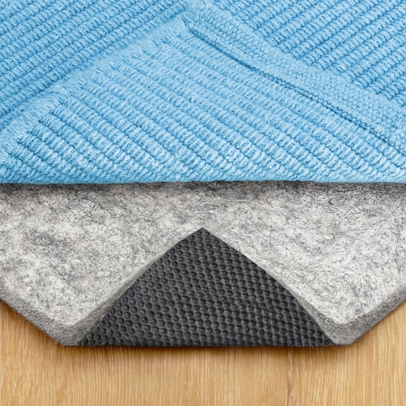 RUGPADUSA - Dual Surface - 6' Square - 3/8" Thick - Felt + Rubber - Enhanced Non-Slip Rug Pad - Adds Comfort and Protection - For Hard Surface Floors