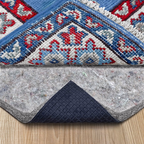 RUGPADUSA - Superior-Lock - 4' Round - 7/16" Thick - Felt + Rubber - Luxury Non-Slip Rug Pad - Perfect for Hardwood Floors, Available in 2 Thicknesses, Many Custom Sizes