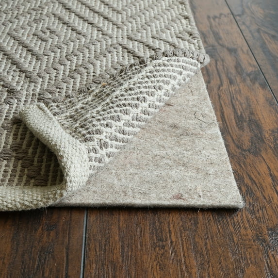 RUGPADUSA - Ultra Black - 4' Square - 1/8" Thick - Felt + Rubber - Low Rise Non-Slip Rug Pad - Available in 2 Thicknesses, Safe for Hardwood and All Surfaces