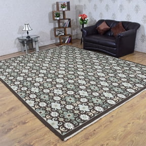 RUGSOTIC CARPETS HAND KNOTTED SUMAK WOOL AREA RUGS - 9'x12', Rectangle, Multicolor, Classic Oriental Traditional Design, High Pile Thick Handmade Anti Skid Area Rugs for Living Room, Bed Room (SW0017)