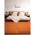 thumbnail image 1 of RUGSOTIC CARPETS HAND KNOTTED WOOL AREA RUGS - 5'7''x7'10'', Rectangle, Orange, Contemporary Modern Design, High Pile Thick Handmade Anti Skid Area Rugs for Living Room, Bed Room (T00205), 1 of 8