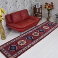 thumbnail image 1 of Rugsotic Carpets Hand Knotted Wool and Silk Area Rug, 2'6''x10', Runner, Red Beige, Oriental Handmade Low Pile Rug for Living Room Bedroom, 1 of 6