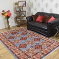 thumbnail image 1 of Rugsotic Carpets Eco-Friendly Handmade Knotted Aqua Cream Oriental Area Rugs, 6'x9', Rectangle, Silk And Wool, Quick Dry, 1 of 10