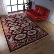 Rugsotic Carpets Eco-Friendly Handmade Knotted Multicolor Oriental Area Rugs, 6x9, Rectangle, Silk And Wool, Quick Dry