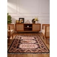 thumbnail image 1 of Rugsotic Carpets Eco-Friendly Handmade Knotted Black Cream Oriental Area Rugs, 8'x10', Rectangle, Silk And Wool, Quick Dry, 1 of 12