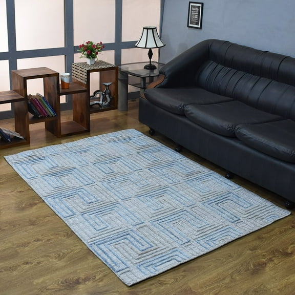 RUGSOTIC CARPETS HAND WOVEN FLAT WEAVE KILIM POLYESTER ECO-FRIENDLY AREA RUGS - 3'x5', Rectangle, Ivory Multicolor, Geometric Design, Low Pile Handmade Area Rugs for Living Room, Bed Room (DP0005)