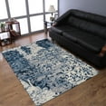 thumbnail image 1 of RUGSOTIC CARPETS MACHINE MADE HEATSET POLYPROPYLENE AREA RUGS - 10'x13', Rectangle Shape, Blue Color, Abstract Modern Design, High Pile Machine Made Area Rugs for Living Room, Bed Room (M00017), 1 of 5