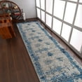 thumbnail image 1 of RUGSOTIC CARPETS MACHINE MADE HEATSET POLYPROPYLENE AREA RUGS - 2'6''x10', Runner, Beige Blue, Classic Oriental Traditional , High Pile Machine Made Area Rugs for Living Room, Bed Room (M00019), 1 of 5