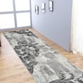 thumbnail image 1 of RUGSOTIC CARPETS MACHINE MADE HEATSET POLYPROPYLENE AREA RUGS - 3'2''x10', Runner Shape, Silver Color, Floral Modern Design, High Pile Machine Made Area Rugs for Living Room, Bed Room (M00056), 1 of 6