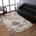 thumbnail image 1 of RUGSOTIC CARPETS MACHINE MADE HEATSET POLYPROPYLENE AREA RUGS - 3'4''x5', Rectangle Shape, Cream Color, Abstract Modern Design, High Pile Machine Made Area Rugs for Living Room, Bed Room (M00021), 1 of 5