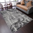 thumbnail image 1 of RUGSOTIC CARPETS MACHINE MADE HEATSET POLYPROPYLENE AREA RUGS - 5'x8', Rectangle Shape, Silver Color, Floral Modern Design, High Pile Machine Made Area Rugs for Living Room, Bed Room (M00056), 1 of 6