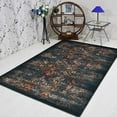 thumbnail image 1 of RUGSOTIC CARPETS MACHINE MADE HEATSET POLYPROPYLENE AREA RUGS - 6'7''x9', Rectangle, Blue, Classic Oriental Traditional , High Pile Machine Made Area Rugs for Living Room, Bed Room (M00053), 1 of 7