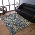 thumbnail image 1 of RUGSOTIC CARPETS MACHINE MADE HEATSET POLYPROPYLENE AREA RUGS - 9'x12', Rectangle, Silver Blue, Abstract Modern Design, High Pile Machine Made Area Rugs for Living Room, Bed Room (MX0011), 1 of 5