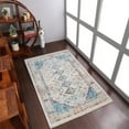 thumbnail image 1 of RUGSOTIC CARPETS Machine Woven Crossweave AREA RUGS - 4'x5'11'', Rectangle,Multicolor,Classic Oriental Traditional , Low Pile Machine Made Area Rugs for Living Room, Bed Room (M00066), 1 of 6
