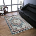 thumbnail image 1 of RUGSOTIC CARPETS Machine Woven Crossweave AREA RUGS - 8'x10', Rectangle,Red,Classic Oriental Traditional , Low Pile Machine Made Area Rugs for Living Room, Bed Room (M00062), 1 of 9