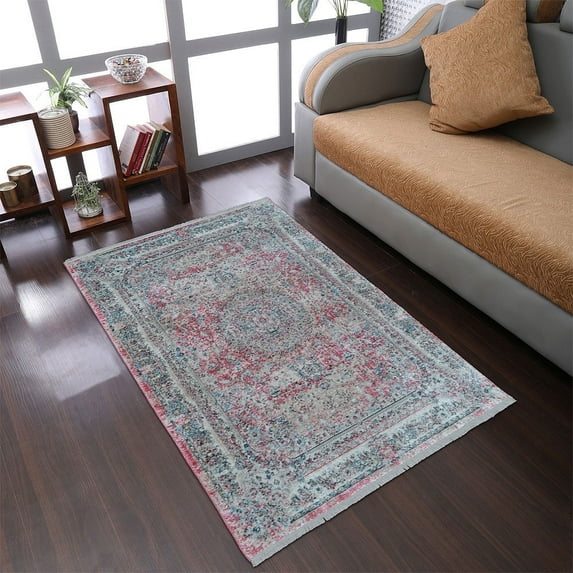 RUGSOTIC CARPETS Machine Woven Crossweave AREA RUGS - 9'x12', Rectangle,Multicolor,Classic Oriental Traditional , Low Pile Machine Made Area Rugs for Living Room, Bed Room (M00088)