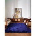 thumbnail image 1 of RUGSOTIC Carpets 4'x6' Rectangle Hand Tufted Shag Polyester Handmade Blue Solid Area Rugs for Living Room Bedroom K00111, 1 of 7