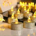 thumbnail image 1 of RUHUADGB Tea Candle Flameless Smokeless Glitter Lightweight Shining LED Candle, 3311635@ruhuadgb, 1 of 5