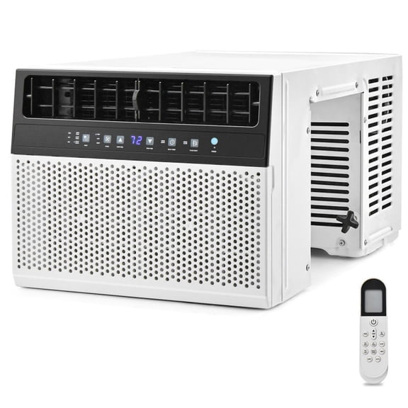 RUIE 12,000 BTU Window Air Conditioner with Remote Control, White Energy Efficient AC Unit Cools up to 400 Sq Ft with 24H Timer, Sleep Mode & LED Display for Bedroom Apartment Home